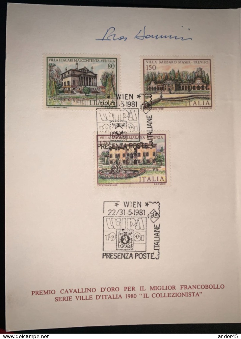 FOLDER "L'ITALIA ALLA WIPA 81" ISTITUTO POLIGRAFICO E ZECCA DELLO STATO AMMINISTRAZIONE POSTE E TELECOMUNICAZIONI CON AL - Folder