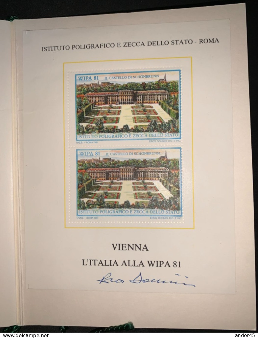 FOLDER "L'ITALIA ALLA WIPA 81" ISTITUTO POLIGRAFICO E ZECCA DELLO STATO AMMINISTRAZIONE POSTE E TELECOMUNICAZIONI CON AL - Folder