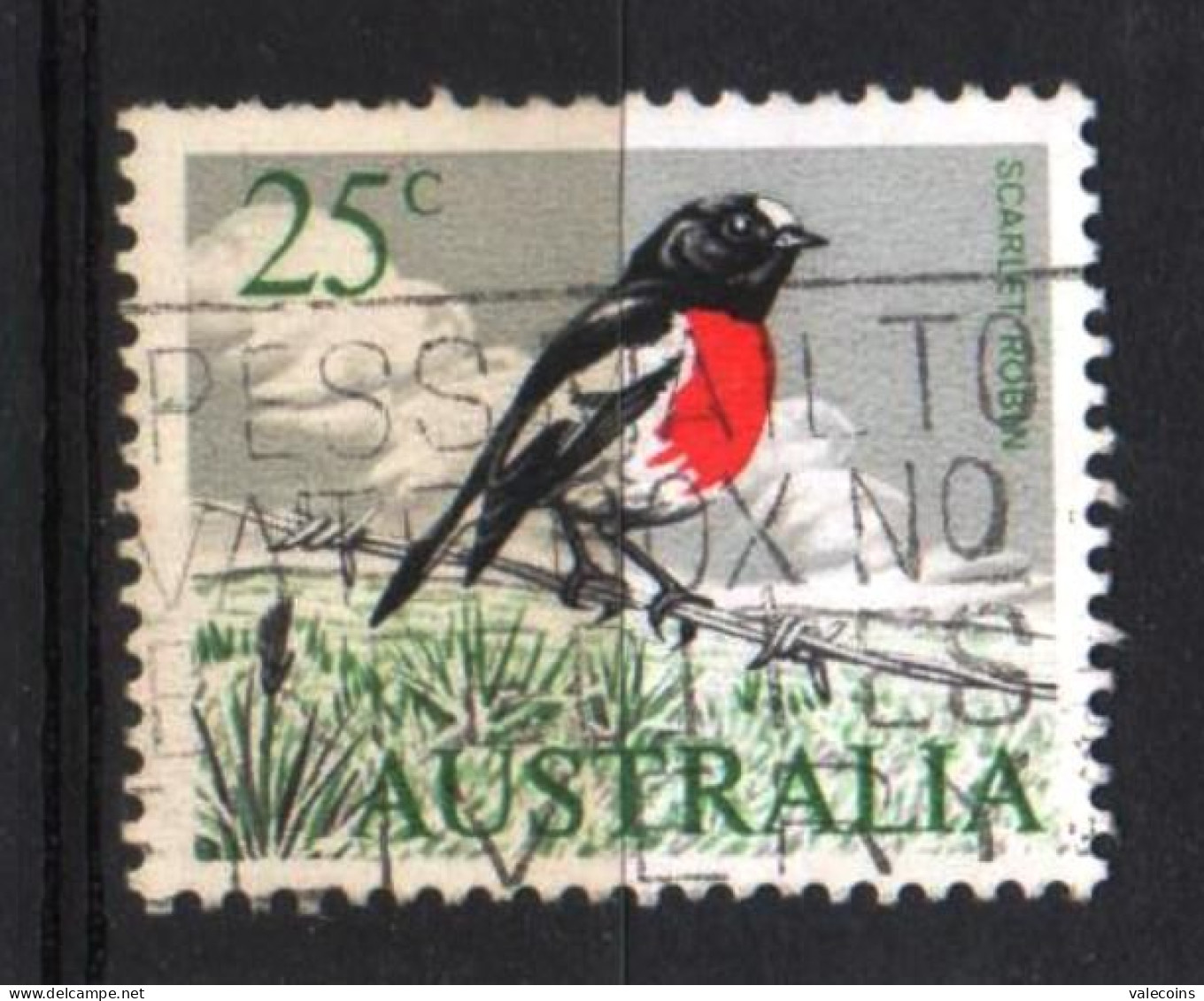 AUSTRALIA - 1966 - Petroica Boodang - 25 Cent - Uccelli Birds  - Used Stamp        MyRef:EX - Collections, Lots & Series
