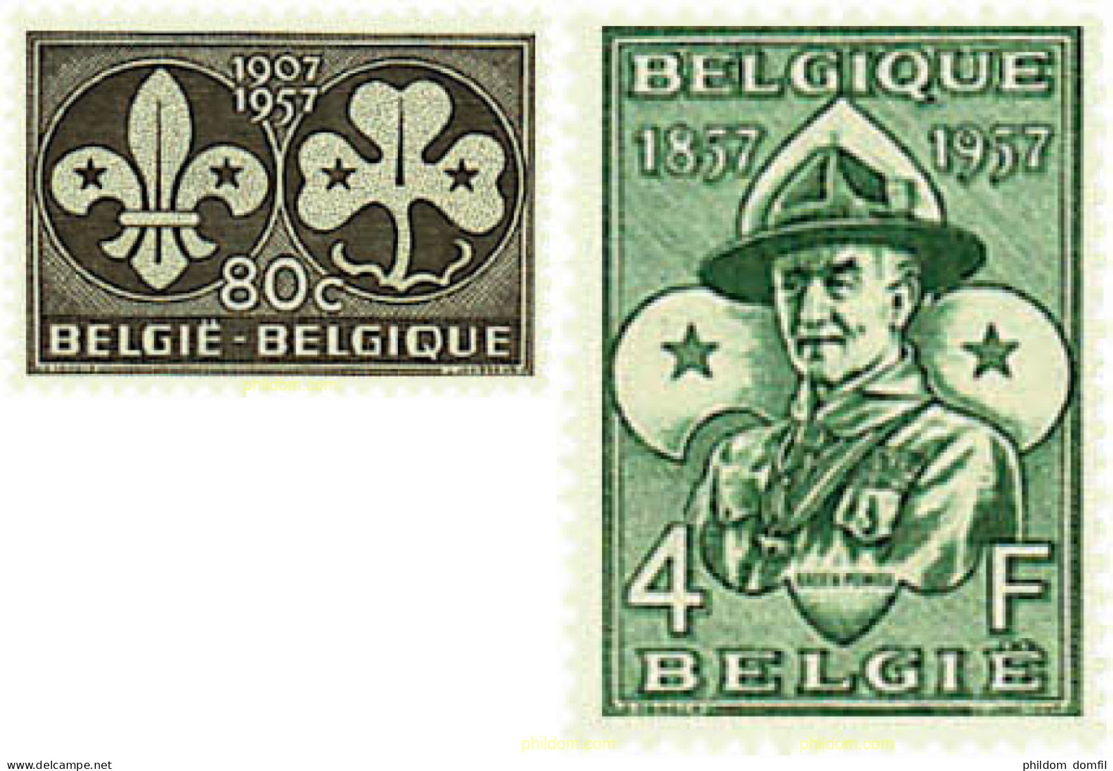 83784 MNH BELGICA 1957 CENTENARIO DEL NACIMIENTO DE LORD BADEN-POWELL - Otros & Sin Clasificación