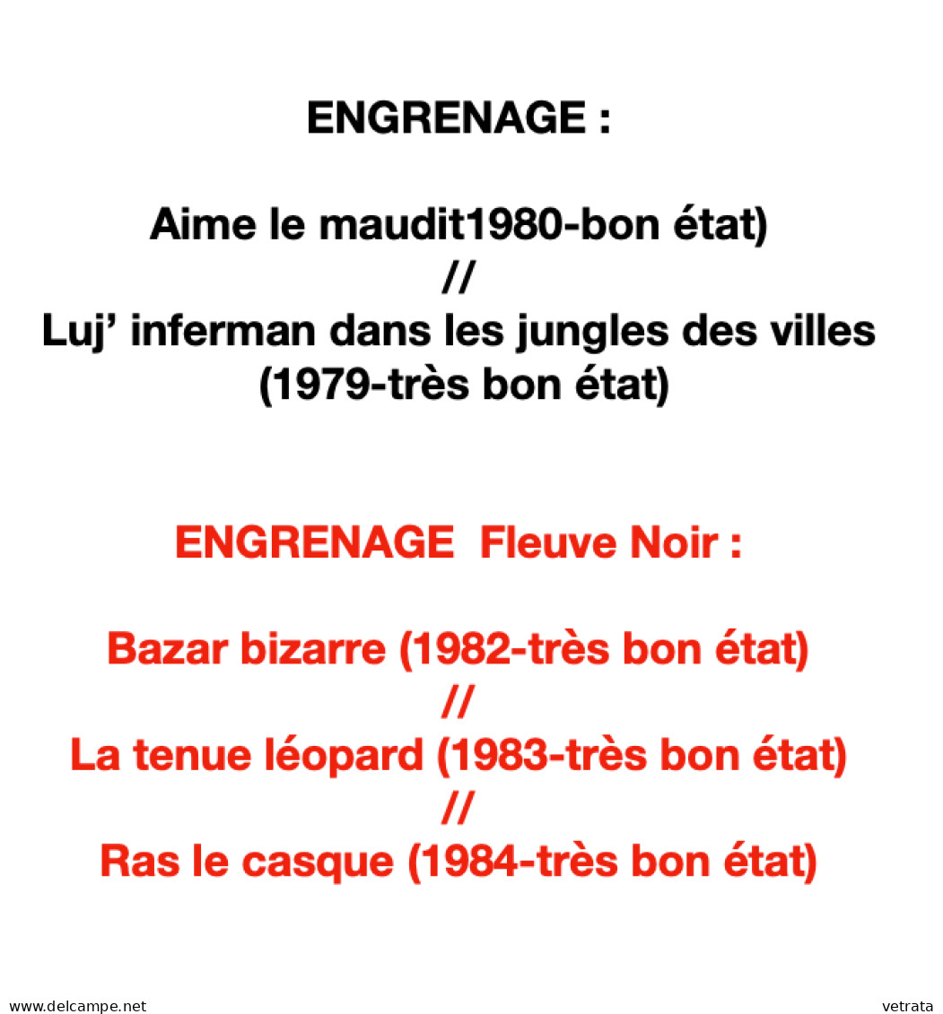 5 Livres De Pierre Siniac En Collection De Poche Engrenage & Engrenage Fleuve Noir (Aime Le Maudit-Bazar Bizarre-Luj’ In - Paquete De Libros