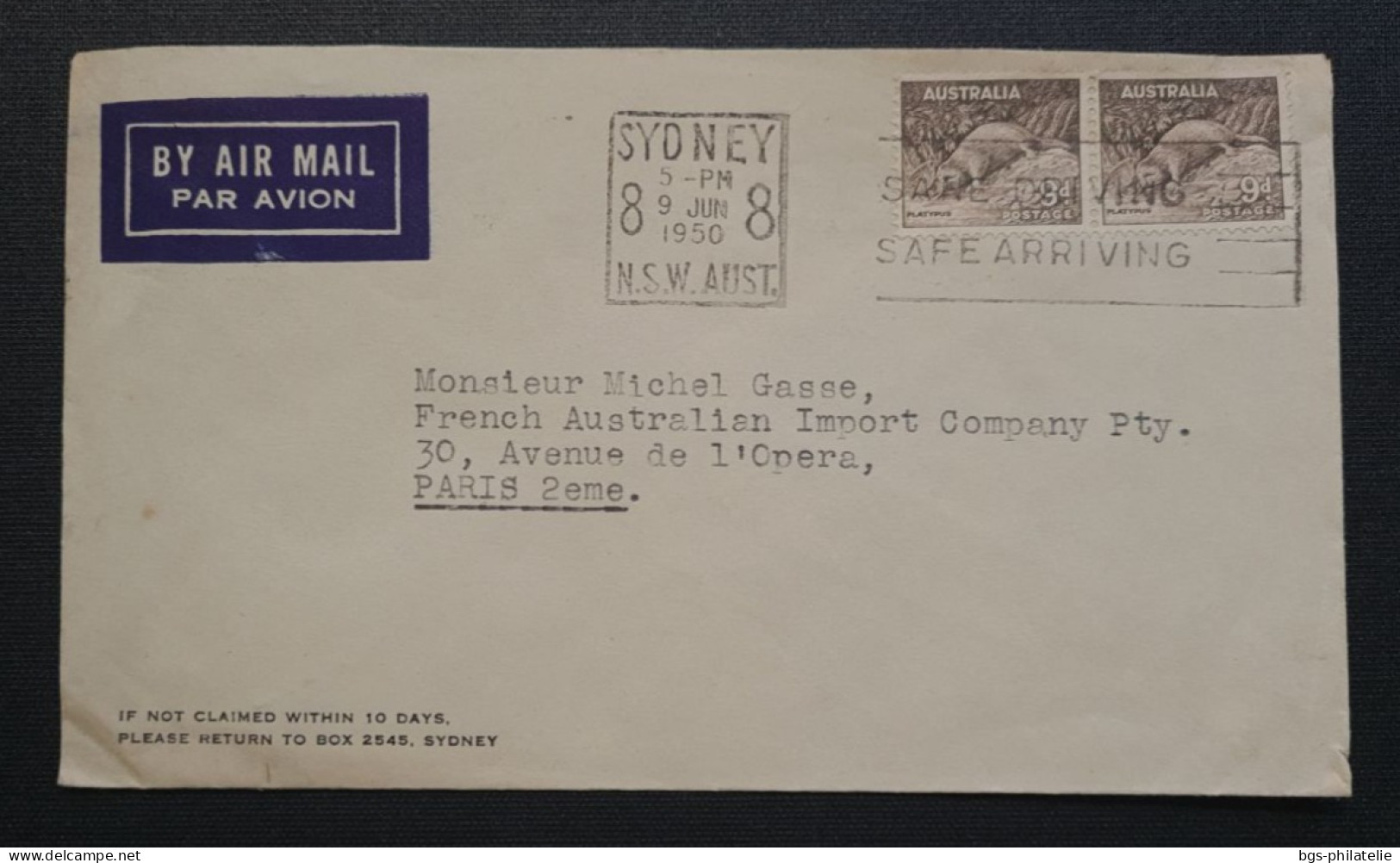 Australie,  Timbres Numéro 117 ×2 Sur Lettre. - Briefe U. Dokumente