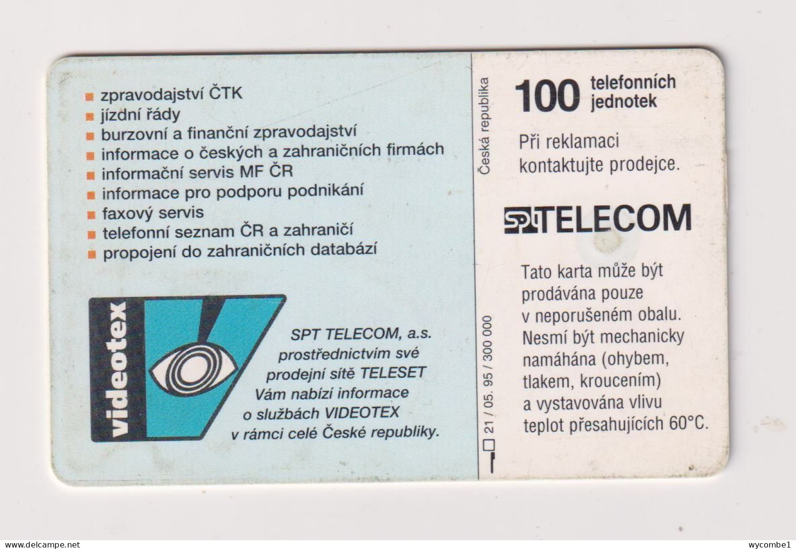 CZECH REPUBLIC - Videotex Chip Phonecard - Czech Republic