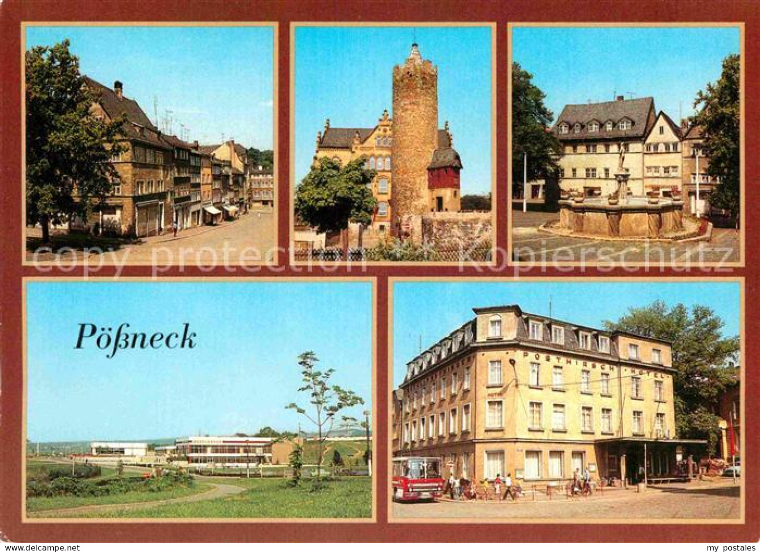 72666008 Poessneck Schuhgasse Weisser Turm Markt Poessneck Ost Hotel Posthirsch  - Pössneck