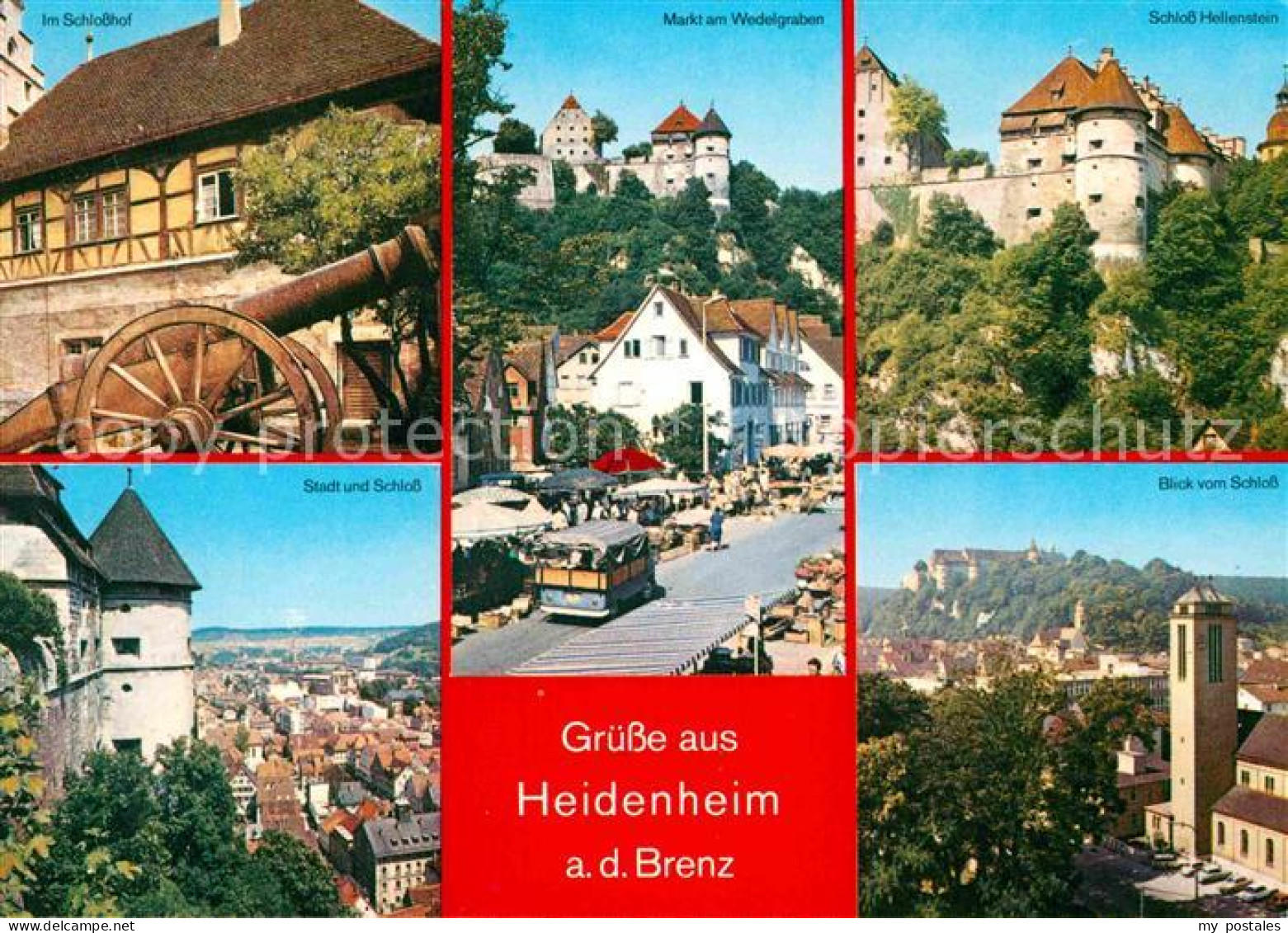 72665967 Heidenheim Brenz Schlosshof Kanone Markt Wedelgraben Schloss Hallenstei - Heidenheim