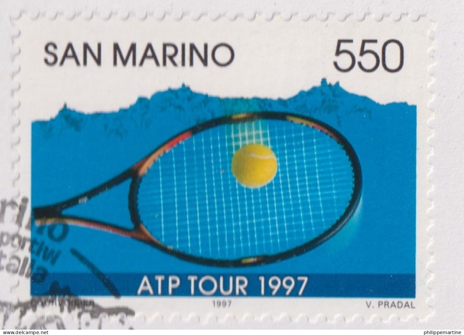 Saint Marin 1997 - YT 1510 (o) Sur Fragment - Tennis - Usados