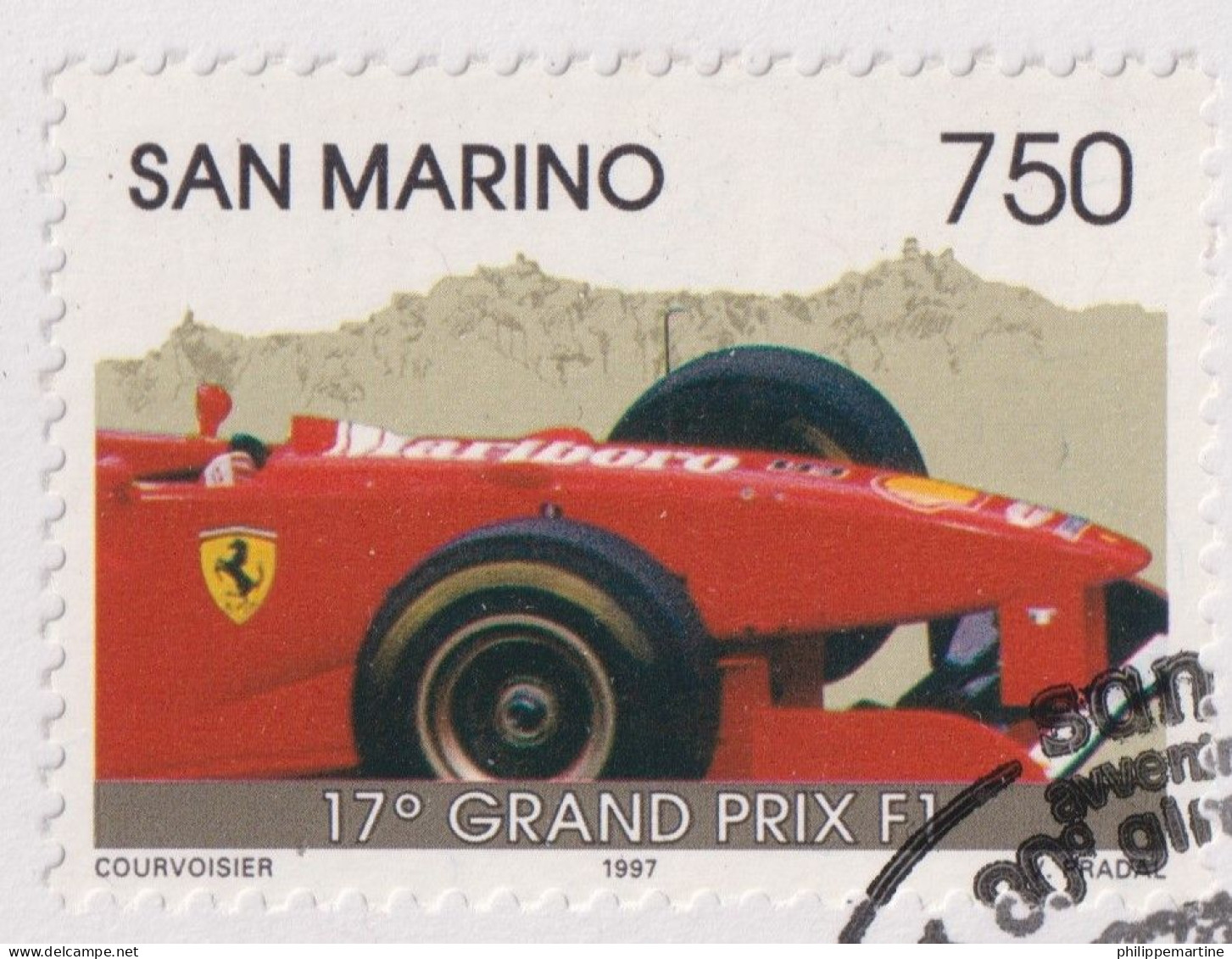 Saint Marin 1997 - YT 1511 (o) Sur Fragment - Formule 1 - Usados