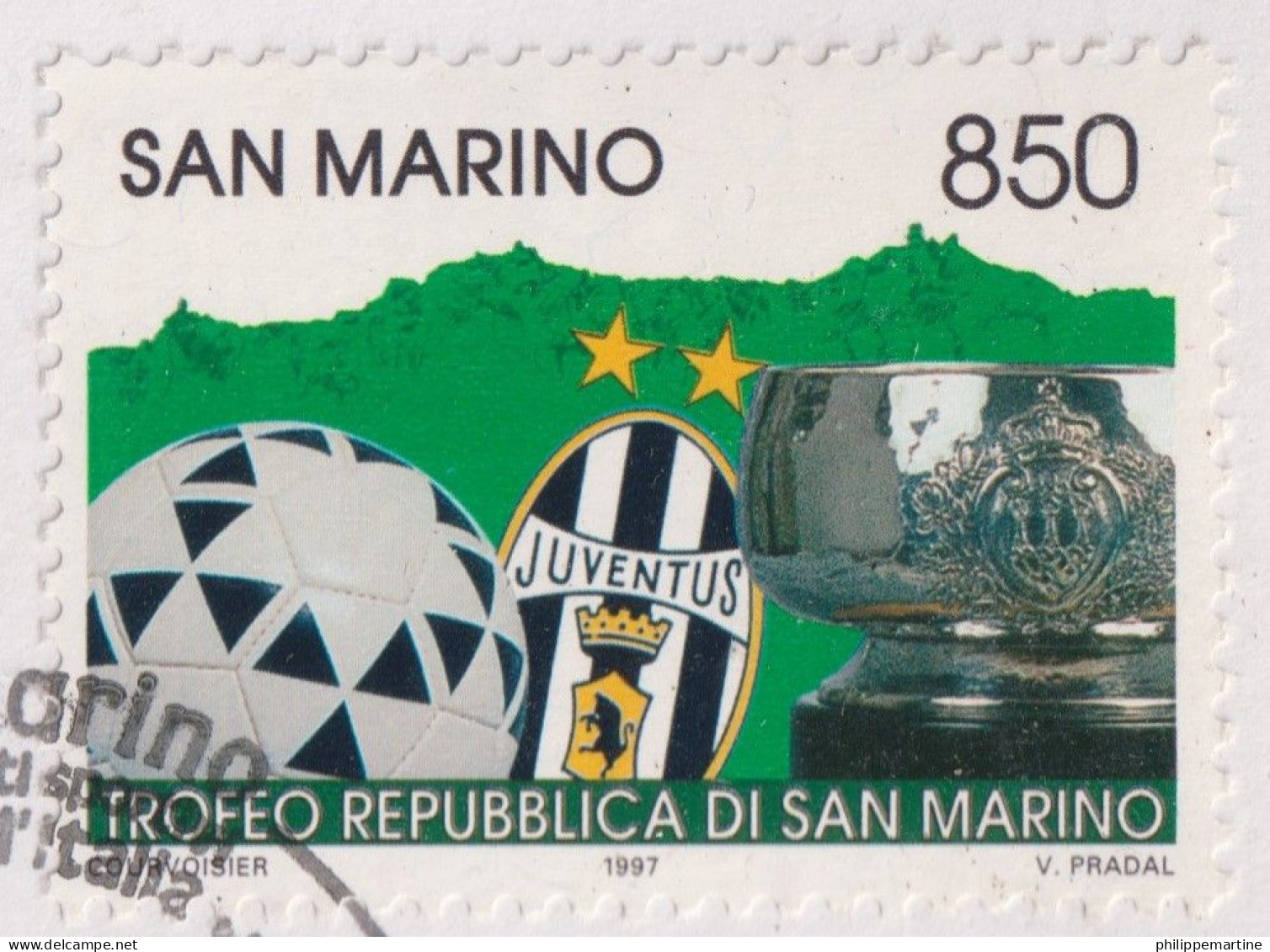 Saint Marin 1997 - YT 1512 (o) Sur Fragment - Football - Gebraucht