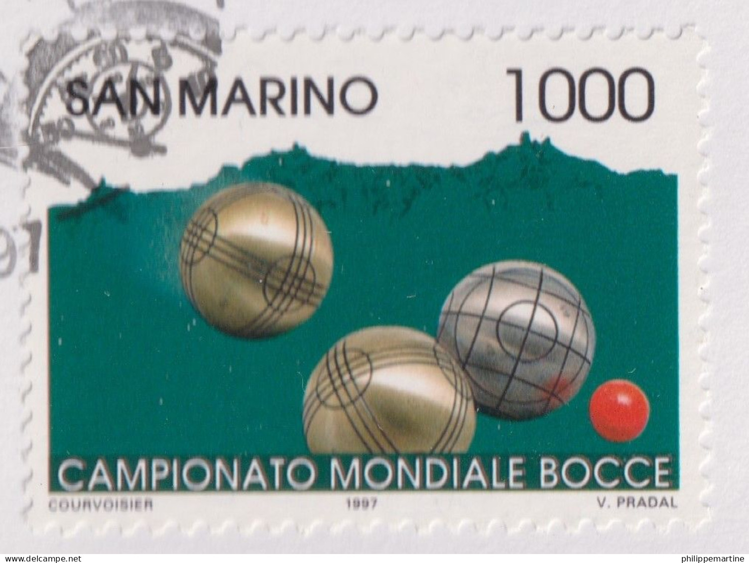 Saint Marin 1997 - YT 1513 (o) Sur Fragment - Pétanque - Usados