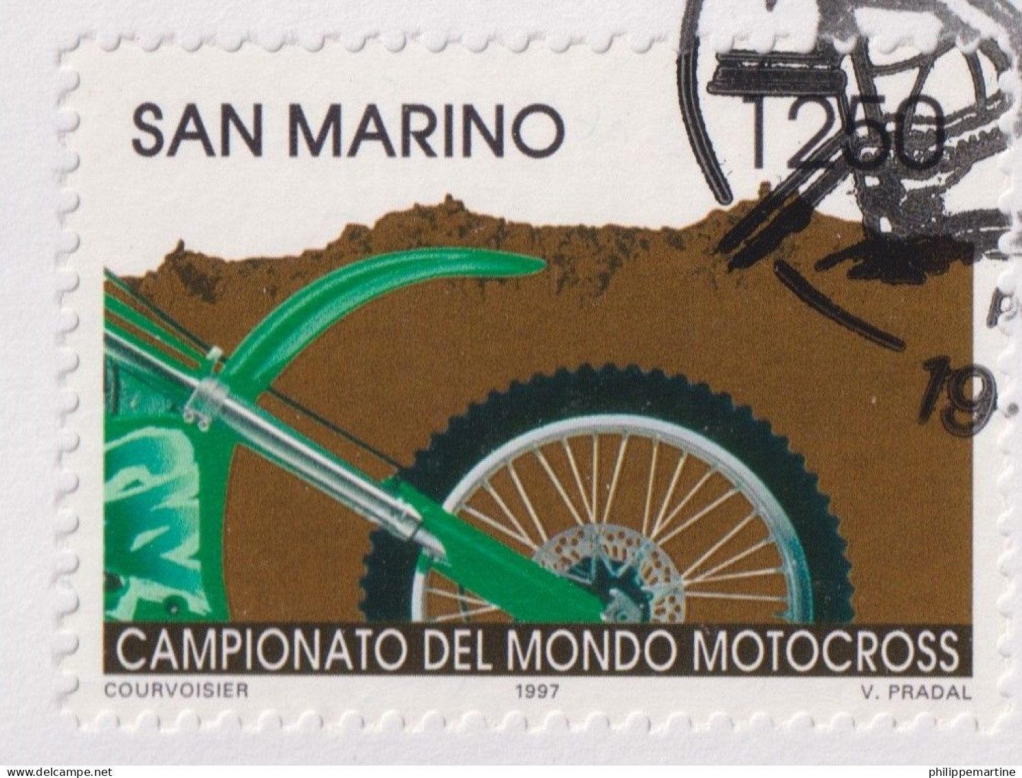 Saint Marin 1997 - YT 1514 (o) Sur Fragment - Moto Cross - Gebraucht