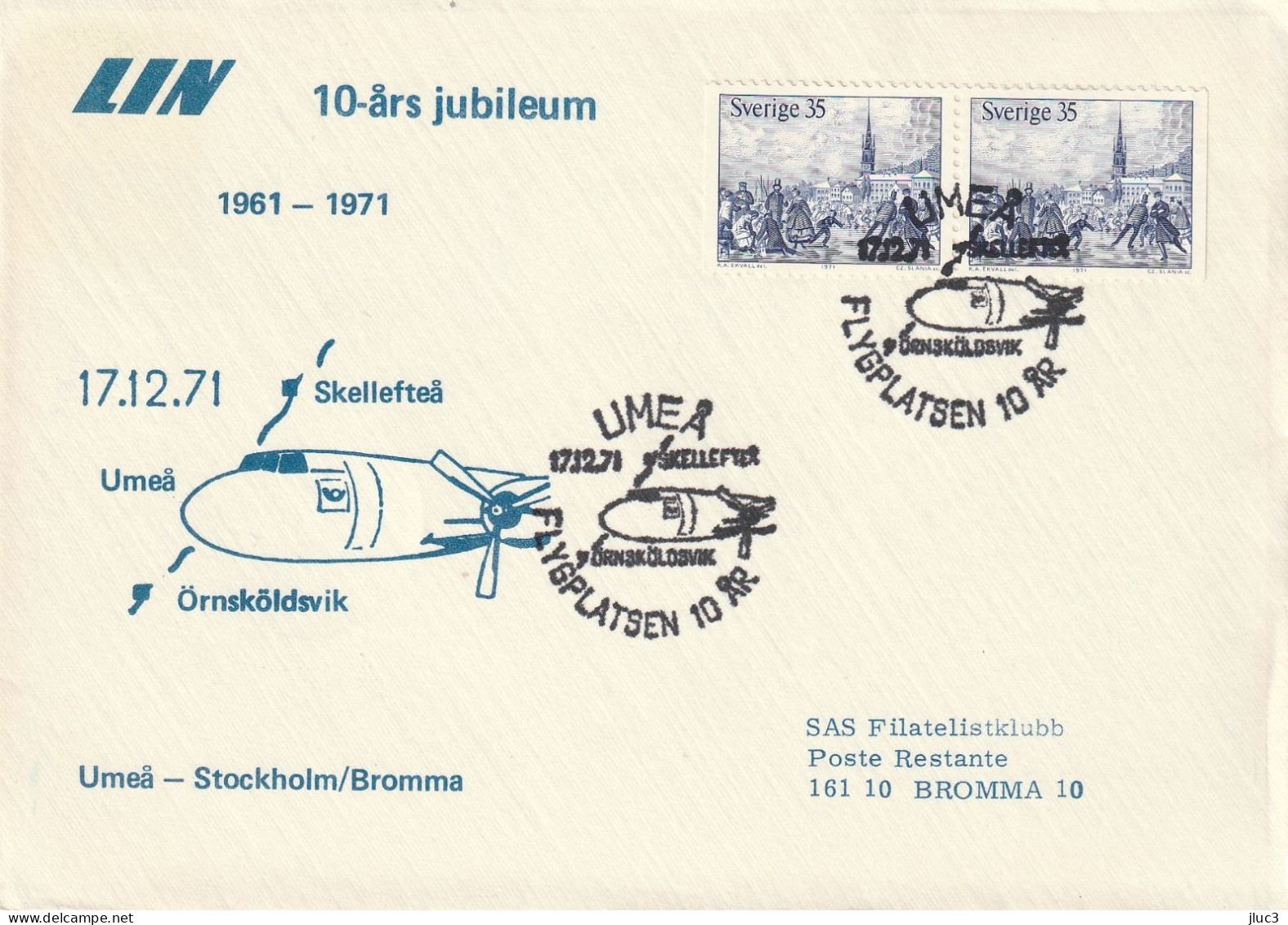 ZSueFdcA21 - SUEDE  1971  --  La  Superbe  ENVELOPPE  FDC  'PREMIER  JOUR'  Du  17-12-1971  --  Noël  D' Autrefois - Briefe U. Dokumente