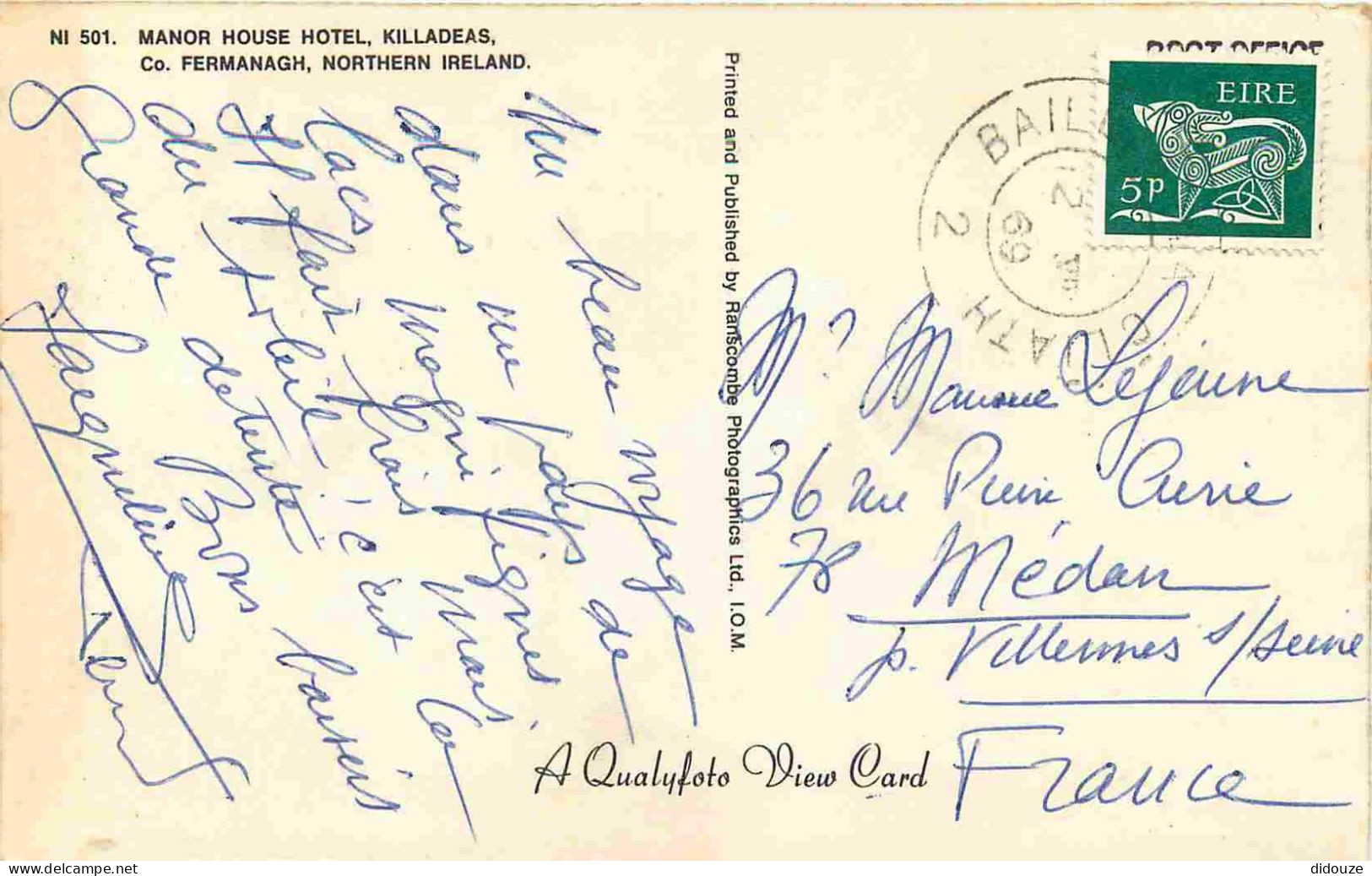 Irlande Du Nord - Fermanagh - Killadeas - Manor House Hotel - Automobiles - CPM Format CPA - Voir Scans Recto-Verso - Fermanagh