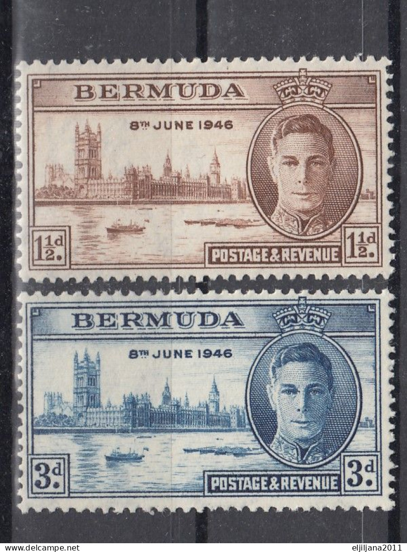 Bermuda 1946 ⁕ KGVI. Victory George VI. ⁕ 2v MNH - Bermudes