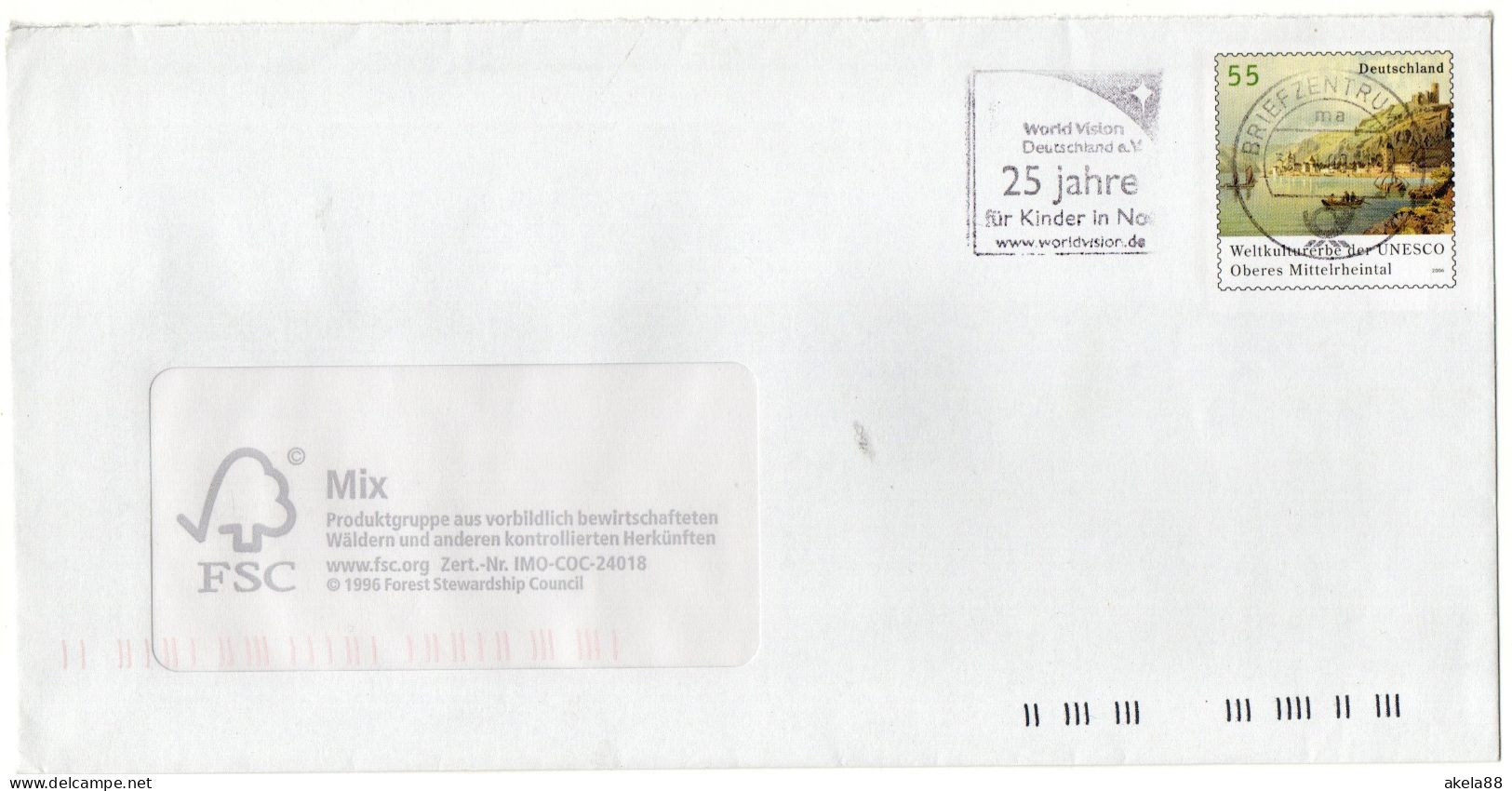 GERMANIA 2006 - PATRIMONIO UNESCO ALTA VALLE DEL RENO - LORELEY - KATZNELNBOGEN - FRANCOBOLLO PRESTAMPATO - Personalisierte Briefmarken