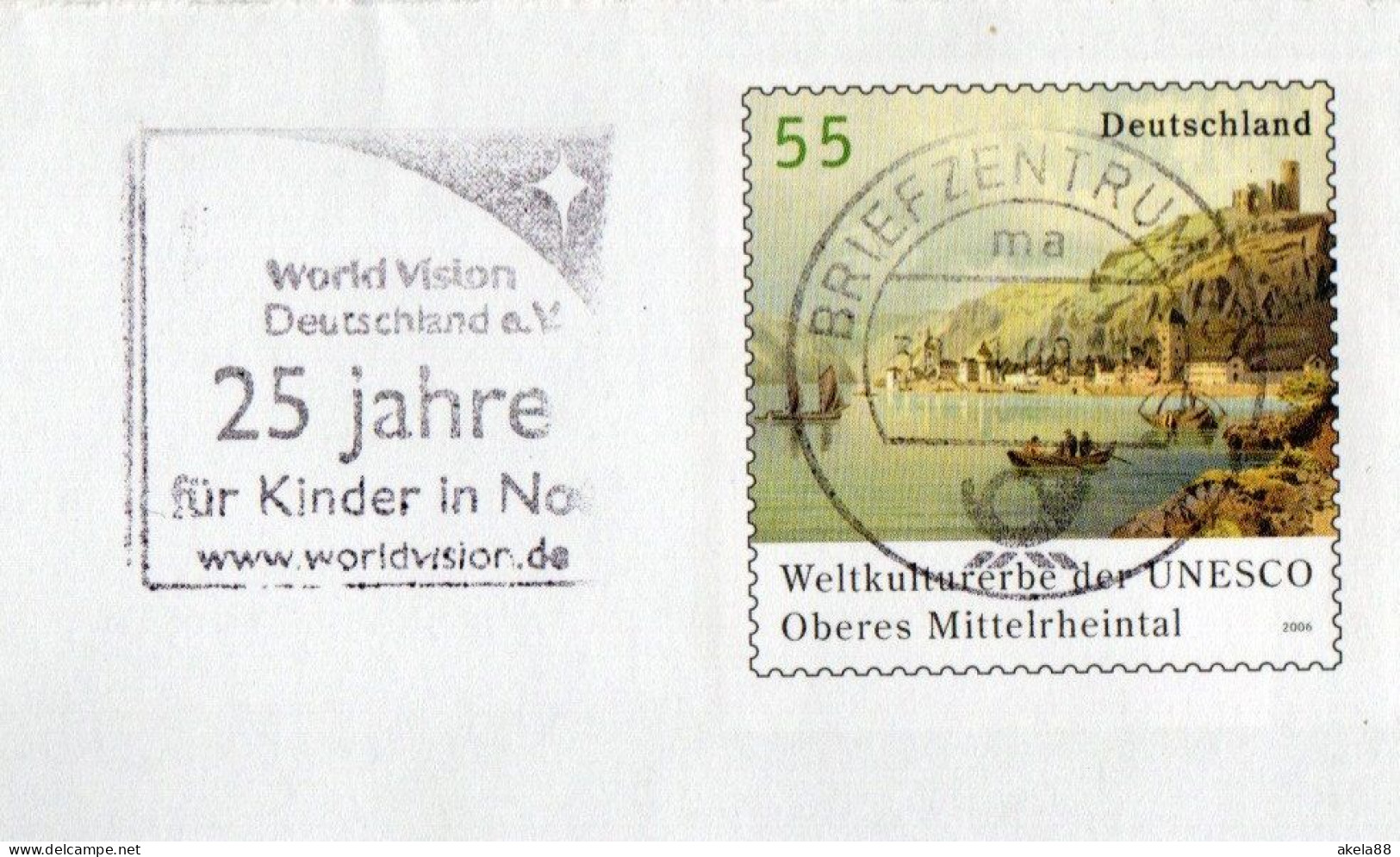 GERMANIA 2006 - PATRIMONIO UNESCO ALTA VALLE DEL RENO - LORELEY - KATZNELNBOGEN - FRANCOBOLLO PRESTAMPATO - Personnalized Stamps