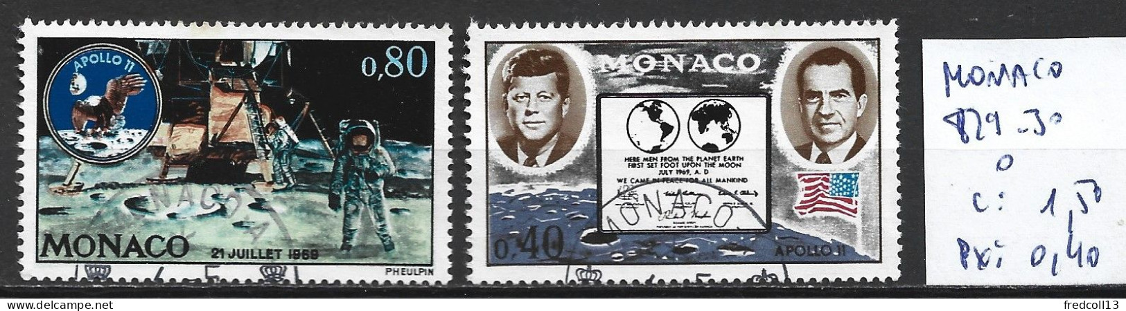 MONACO 829-30 Oblitérés Côte 1.50 € - Used Stamps