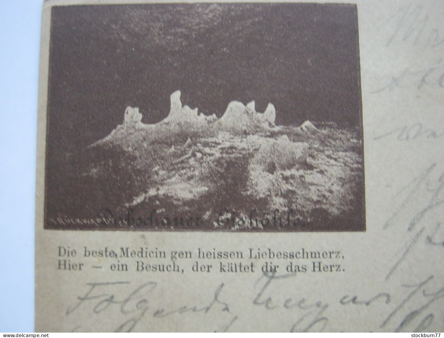 1890 , 2 F. Ganzsache Mit Bildzudruck :Eishöhle Von Dobšiná  ,   Aus DOBSINA - JEGBARLANG , Sehr Selten - Sonstige & Ohne Zuordnung