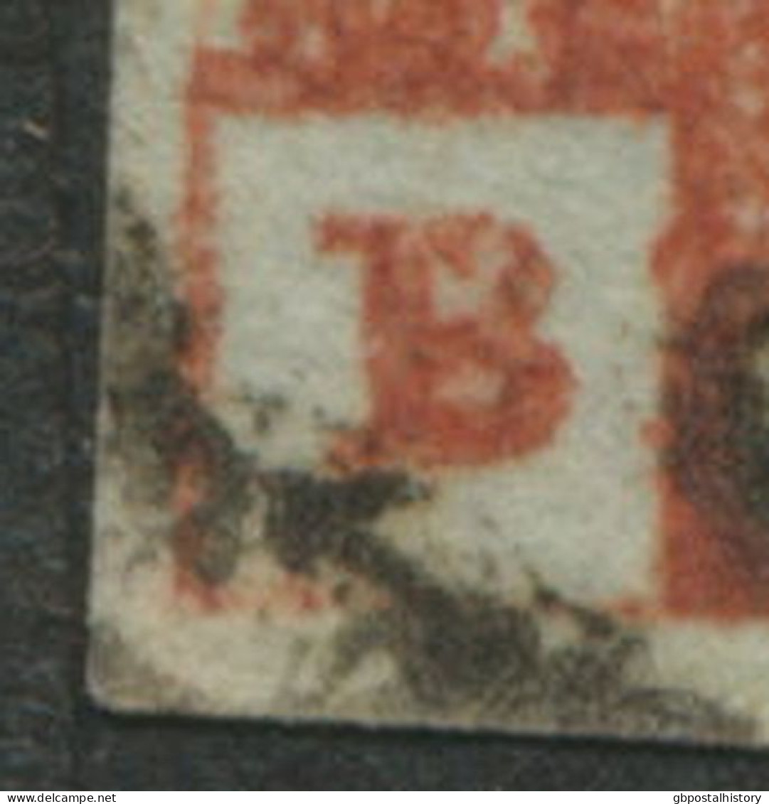 GB QV 1 D Redbrown Plate 29 (BF) 4 Margins, Superb Used, VARIETY Double Letter „B“ (SG Special Vol.1 BS18 Cat. SG 2020 - Usati