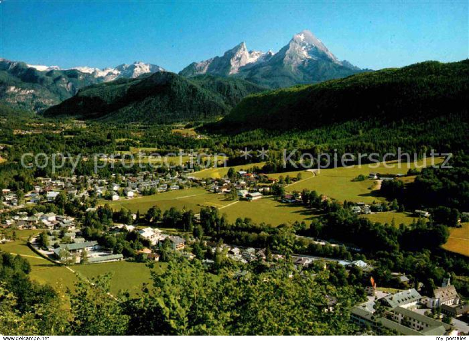 72663673 Bischofswiesen Panorama Blick Zum Watzmann Berchtesgadener Alpen Bischo - Bischofswiesen
