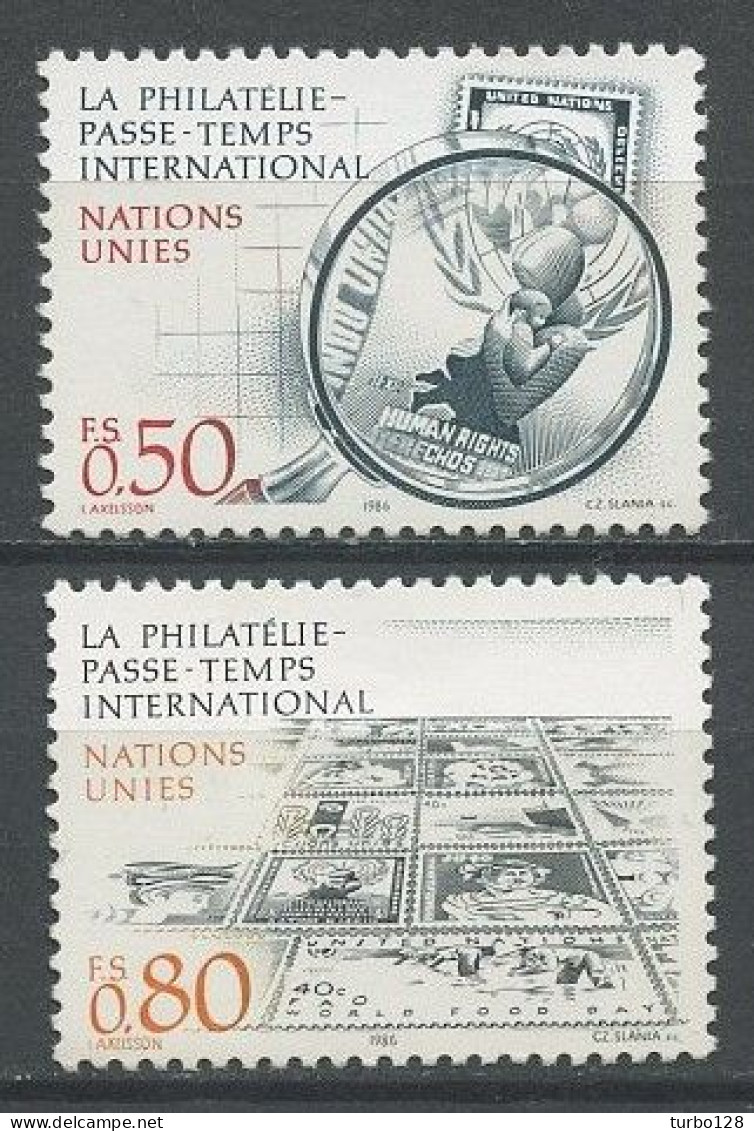 NU Genève 1986 N° 143/144 ** Neufs  MNH Superbes C 3.20 € La Philatélie Passe-temps Culture Loupe Timbres - Nuovi