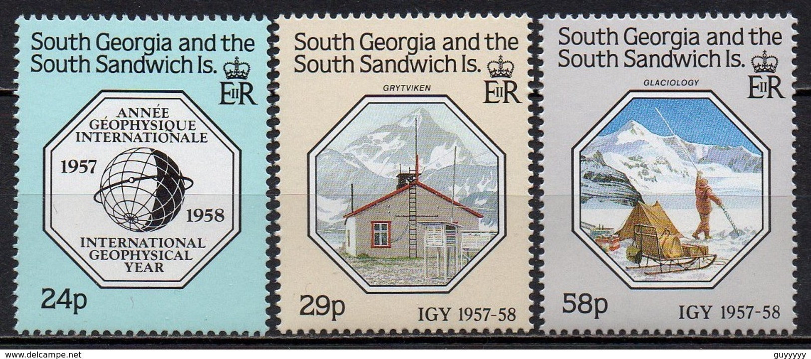 South Georgia And The South Sandwich Islands - 1987 - N° Yvert : 181 à 183 ** - Année Géophysique Internationale - Géorgie Du Sud