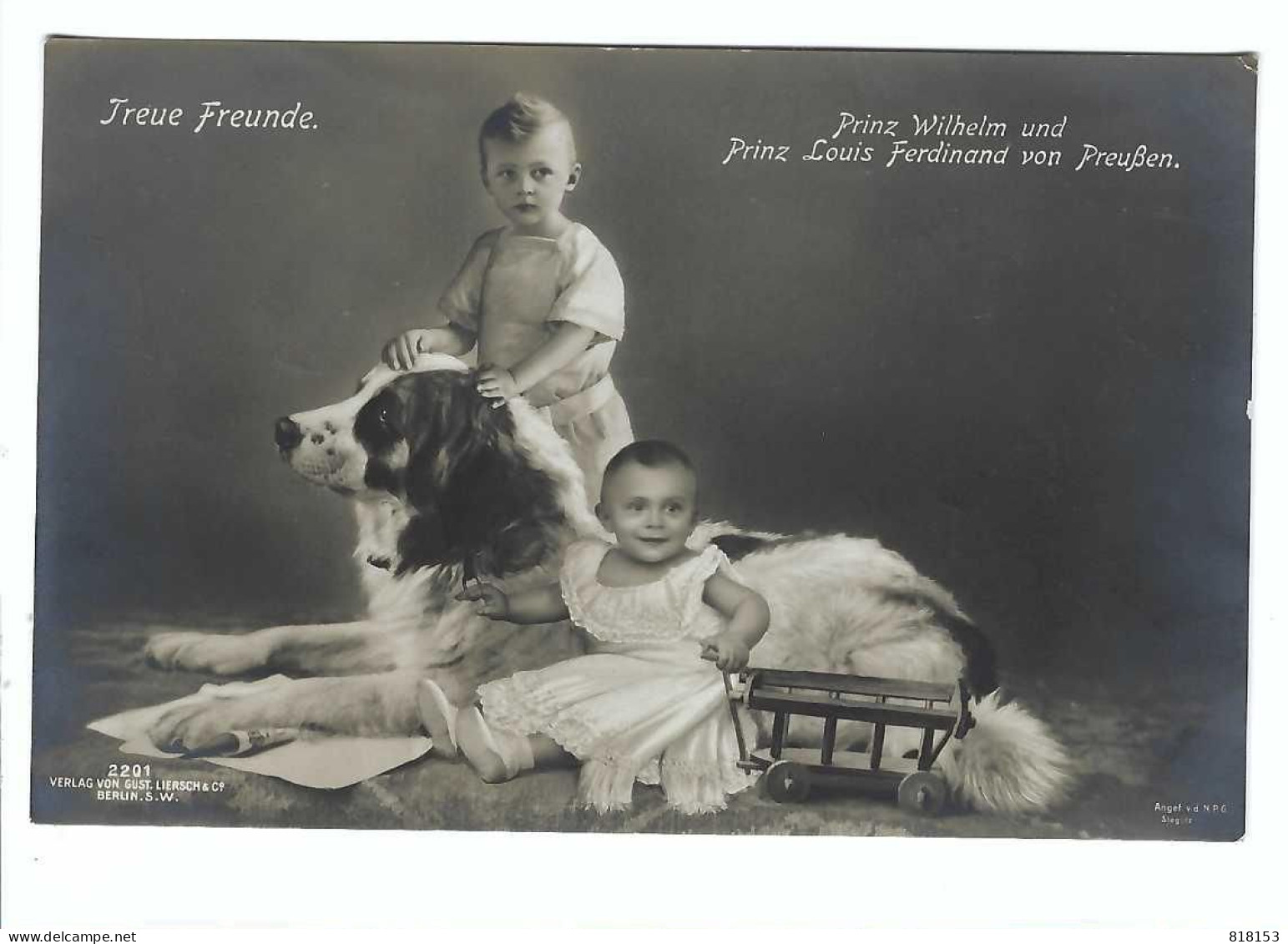 Prinz Wilhelm Und Prinz Louis Ferdinand Von Preusen   1909 - Familles Royales