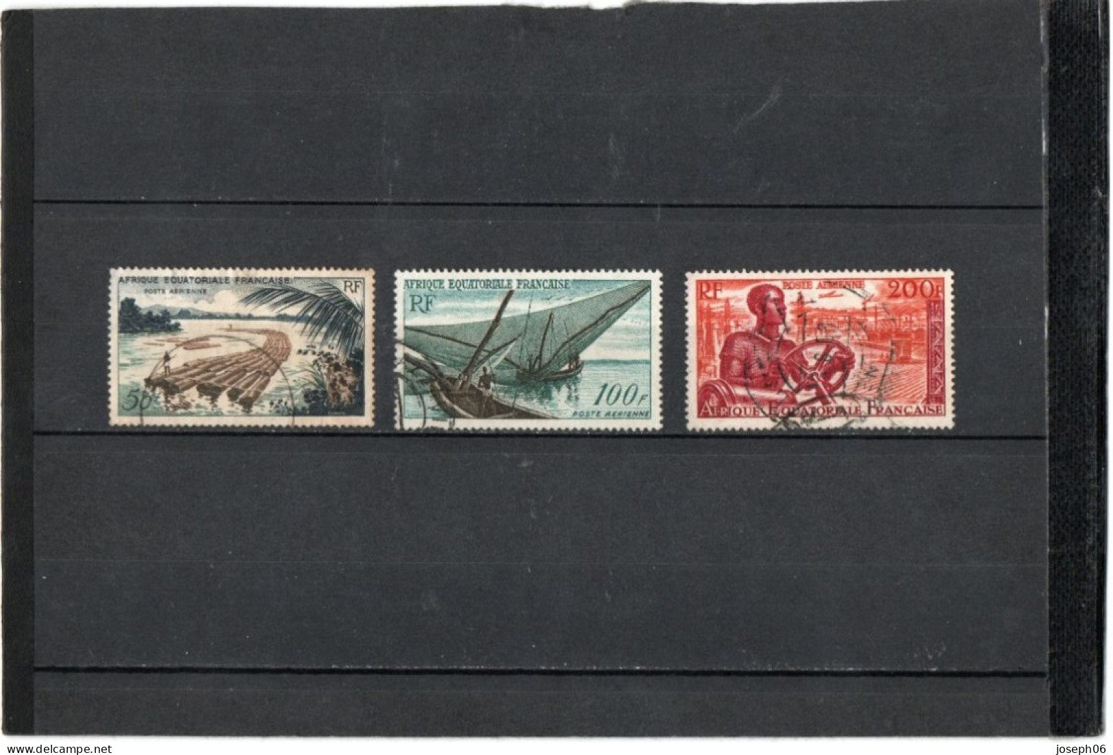 AFRIQUE  EQUATORIALE   1955  Poste  Aérienne   Y.T. N° 58  59  60   NEUF*  Ou  Oblitéré - Used Stamps