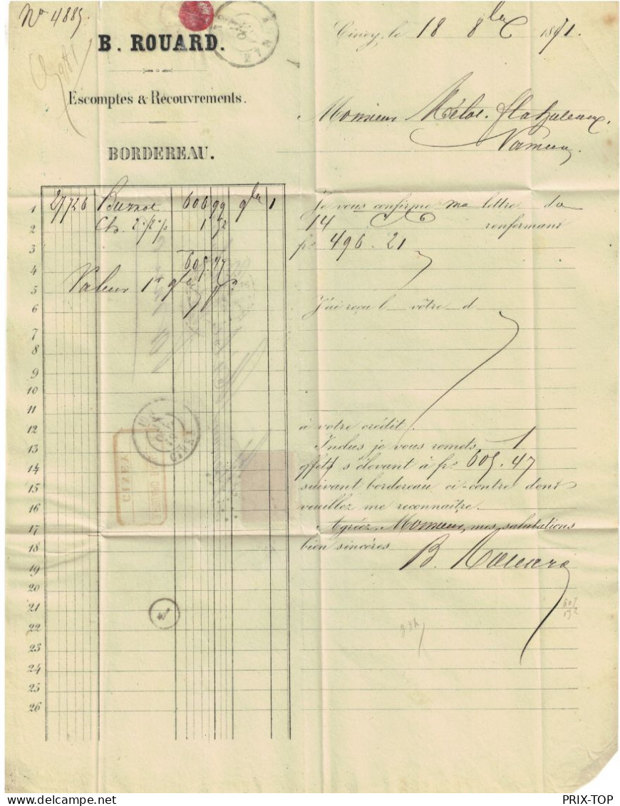 TP 30 S/LAC Rouard Escomptes & Recouvrements Ciney + LOSPTS 83 Ciney 18/10/71 > Namur C. D'arrivée - Punktstempel