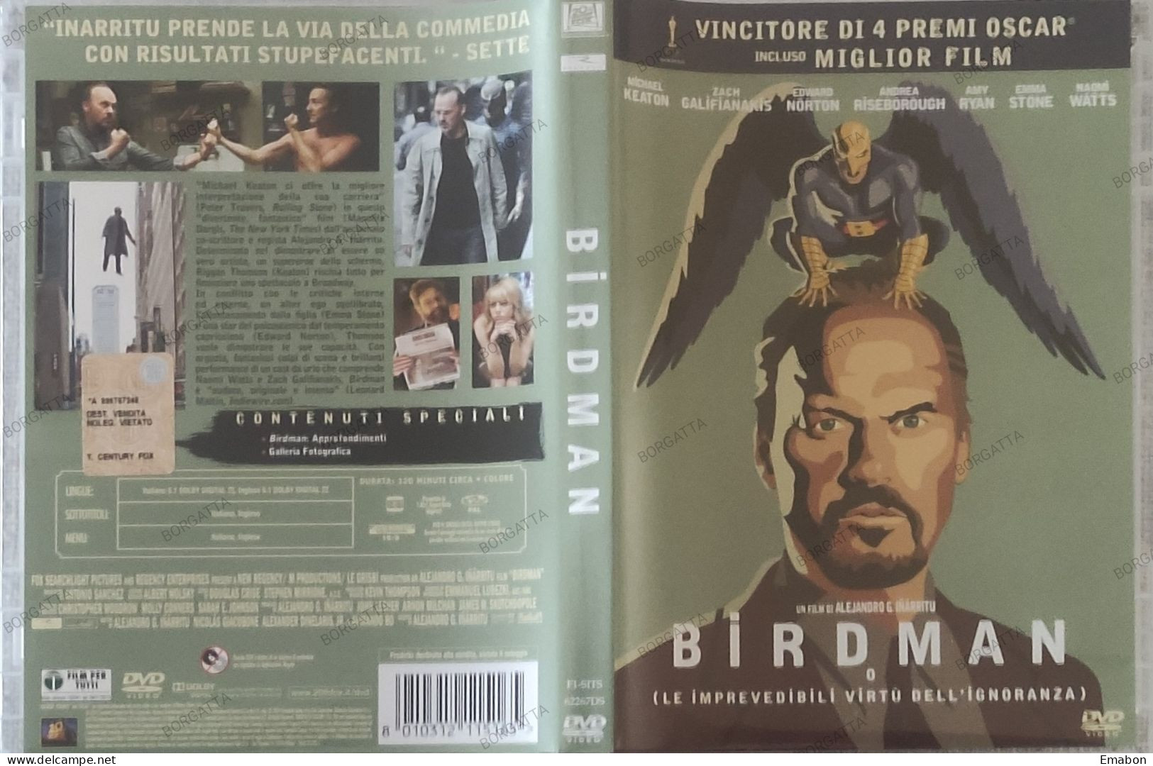 BORGATTA - COMMEDIA - Dvd BIRDMAN - KEATON - PAL 2  - 20TH FOX 2015 - USATO In Buono Stato - Comedy