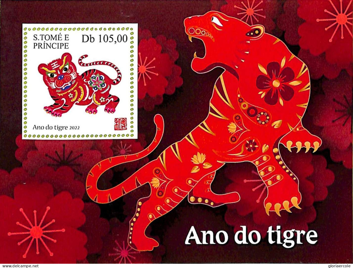 A9270 - S.TOME E PRINCIPE - Stamp Sheet - 2022 - Chinese New Year Tiger - Año Nuevo Chino