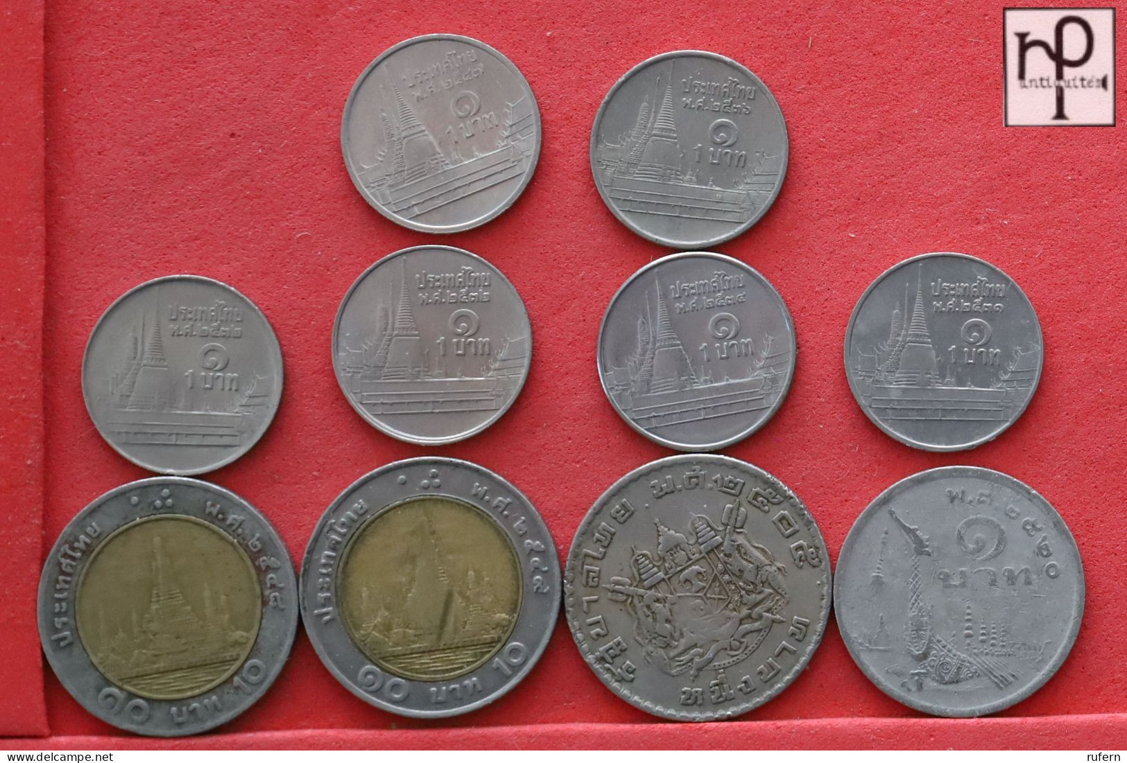 THAILAND  - LOT - 10 COINS - 2 SCANS  - (Nº58249) - Kilowaar - Munten