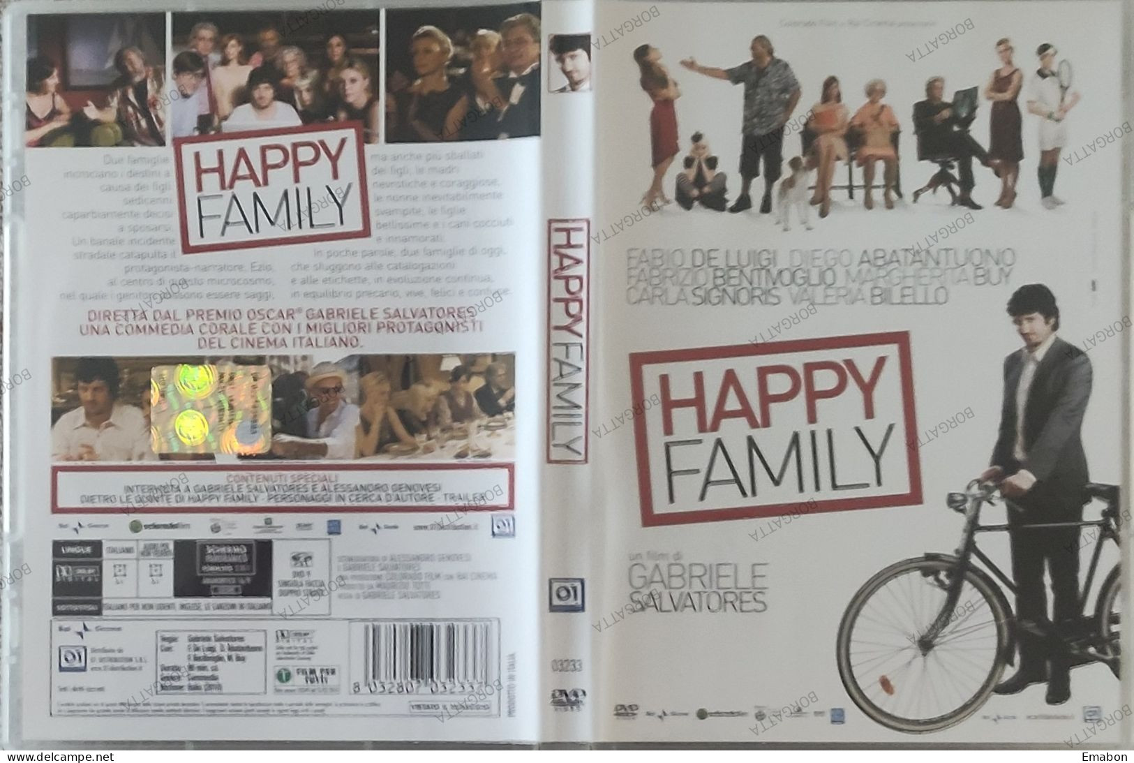 BORGATTA - COMMEDIA - Dvd HAPPY FAMILY - GABRIELE SALVATORES - PAL 2 DVD 9 -  01 DISTRIBUTIO 2010 - USATO In Buono Stato - Comédie