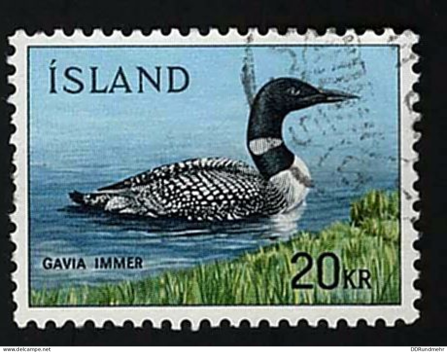 1967 Common Loon Michel IS 408 Stamp Number IS 388 Yvert Et Tellier IS 363 Stanley Gibbons IS 430  Used - Oblitérés