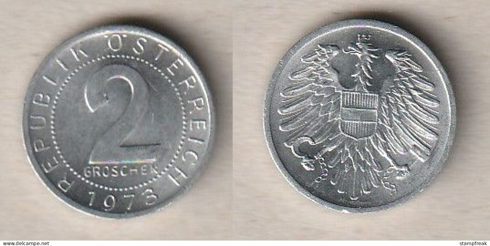 02237) Österreich, 2 Groschen 1973 - Autriche