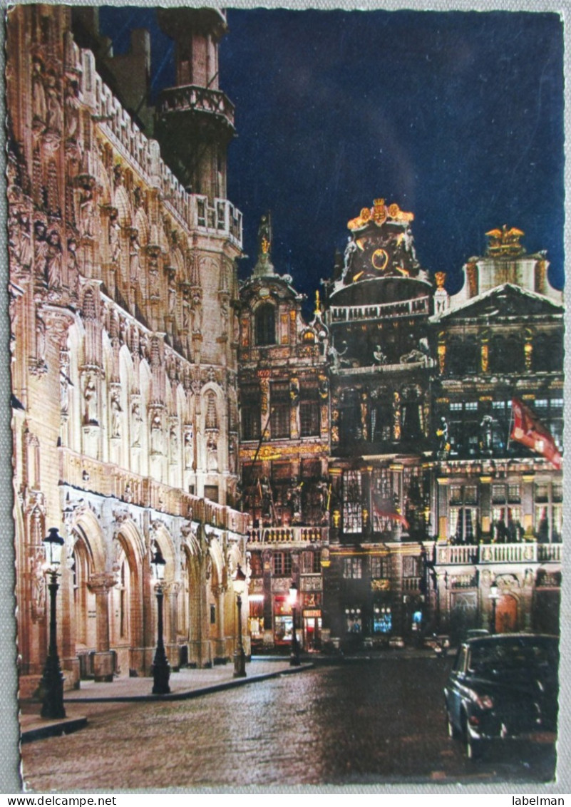 BELGIUM BRUXELLES BRUSSEL GRAND PLACE TOWNHALL MUNICIPALITY POSTCARD ANSICHTSKARTE POSTKARTE CARTOLINA CARTE POSTALE - Brüssel Bei Nacht