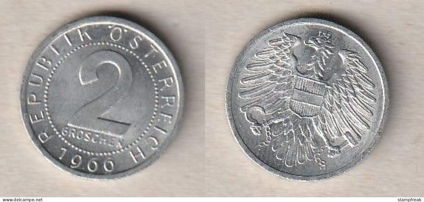 02234) Österreich, 2 Groschen 1966 - Autriche