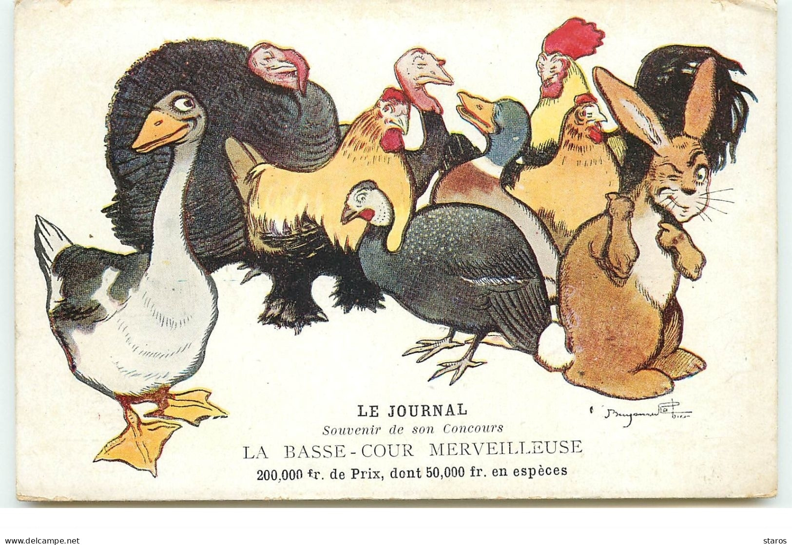 Benjamin Rabier - Le Journal - Souvenir De Son Concours - La Basse-Cour Merveilleuse - Rabier, B.