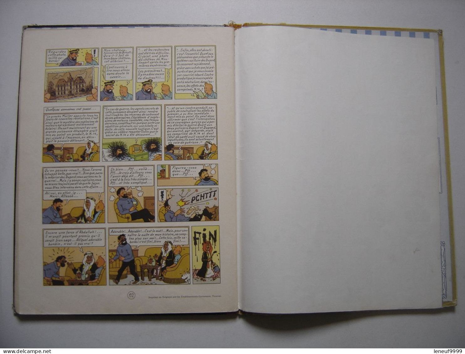 Tintin au Pays de l'or noir HERGE Les aventures de Tintin 1960 Casterman