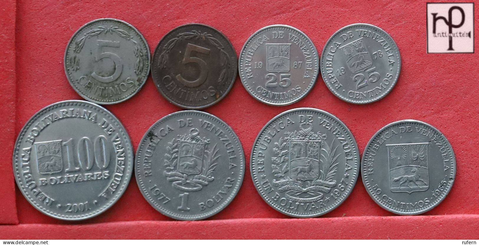 VENEZUELA  - LOT - 8 COINS - 2 SCANS  - (Nº58255) - Mezclas - Monedas