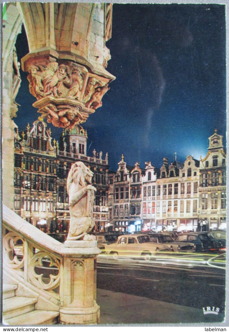 BELGIUM BRUXELLES BRUSSEL GRAND PLACE TOWNHALL MUNICIPALITY POSTCARD ANSICHTSKARTE POSTKARTE CARTOLINA CARTE POSTALE - Brussels By Night