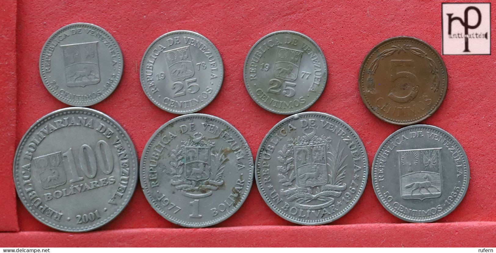 VENEZUELA  - LOT - 8 COINS - 2 SCANS  - (Nº58256) - Mezclas - Monedas