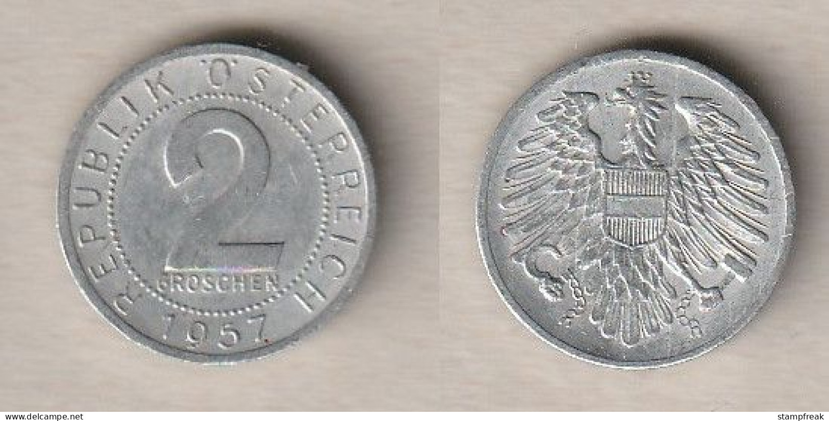 02231) Österreich, 2 Groschen 1957 - Autriche