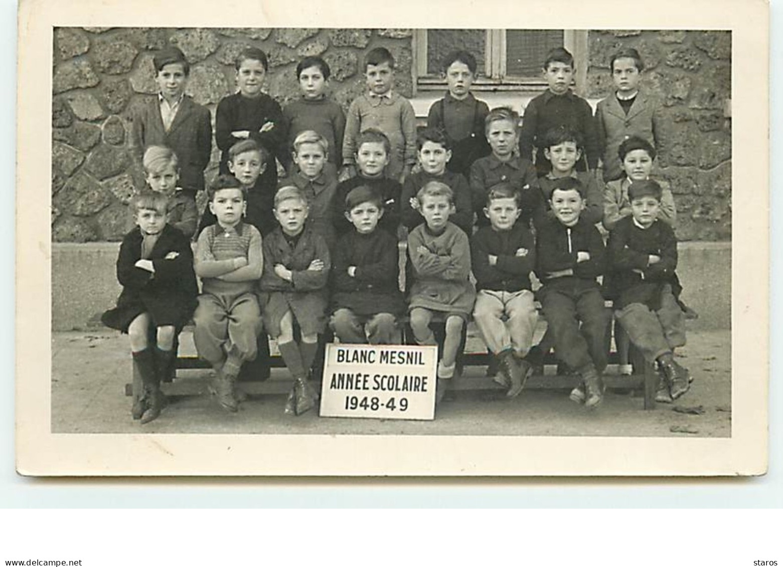 Carte-Photo - LE BLANC-MESNIL - Année Scolaire 1948-49 - Photo De Classe - Le Blanc-Mesnil