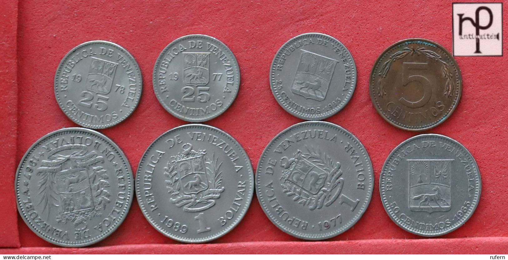 VENEZUELA  - LOT - 8 COINS - 2 SCANS  - (Nº58257) - Mezclas - Monedas