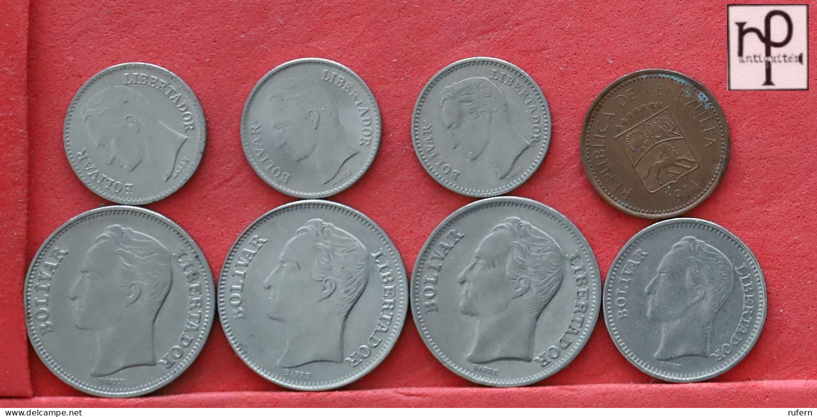 VENEZUELA  - LOT - 8 COINS - 2 SCANS  - (Nº58257) - Vrac - Monnaies