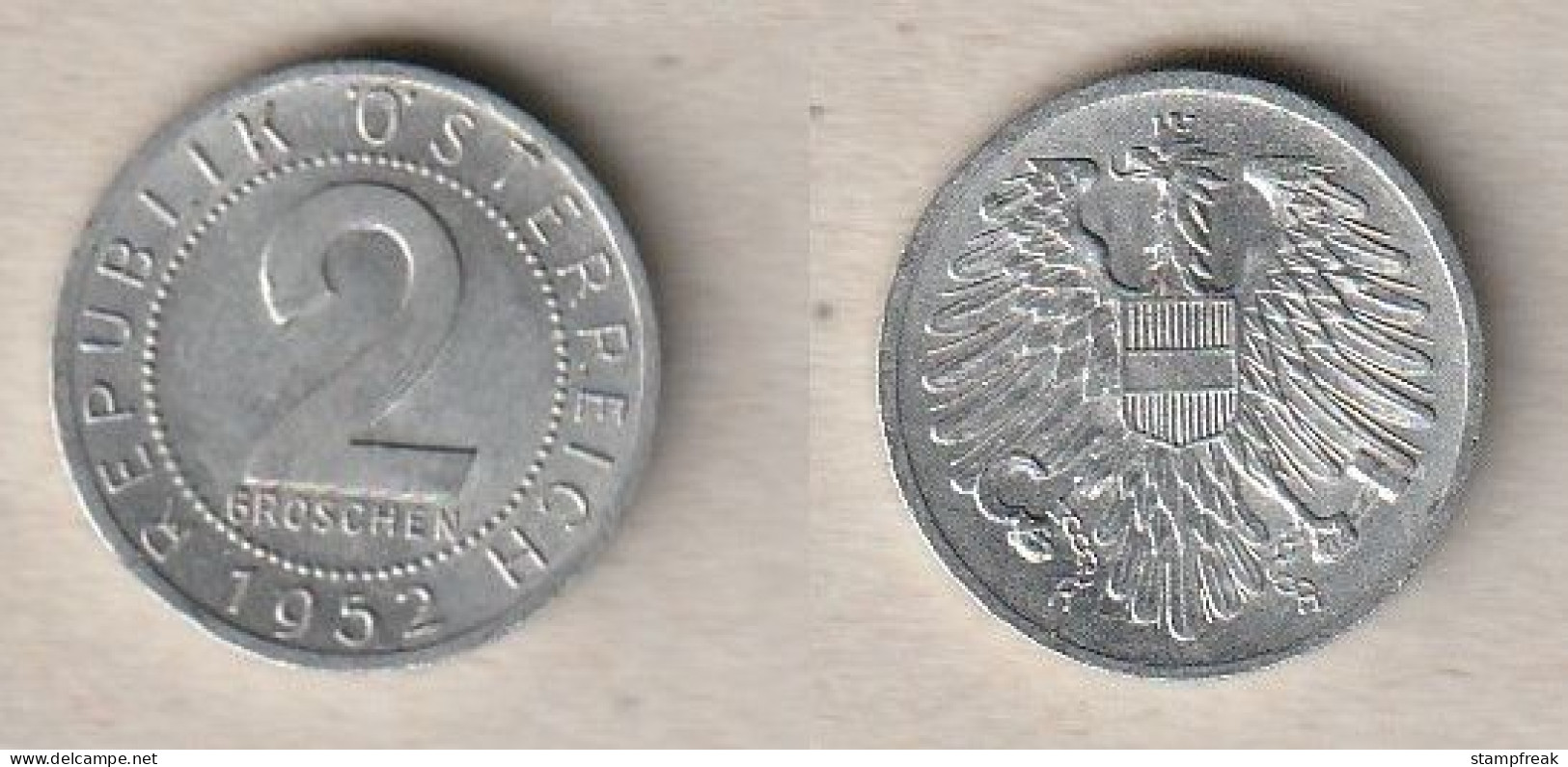 02229) Österreich, 2 Groschen 1952 - Autriche
