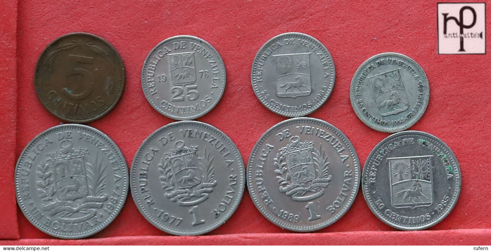 VENEZUELA  - LOT - 8 COINS - 2 SCANS  - (Nº58258) - Mezclas - Monedas