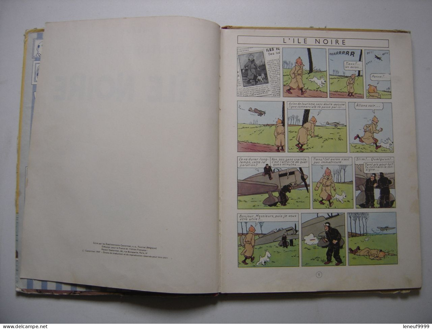 L'Ile Noire HERGE Les Aventures De Tintin 1958 Casterman - Tintin