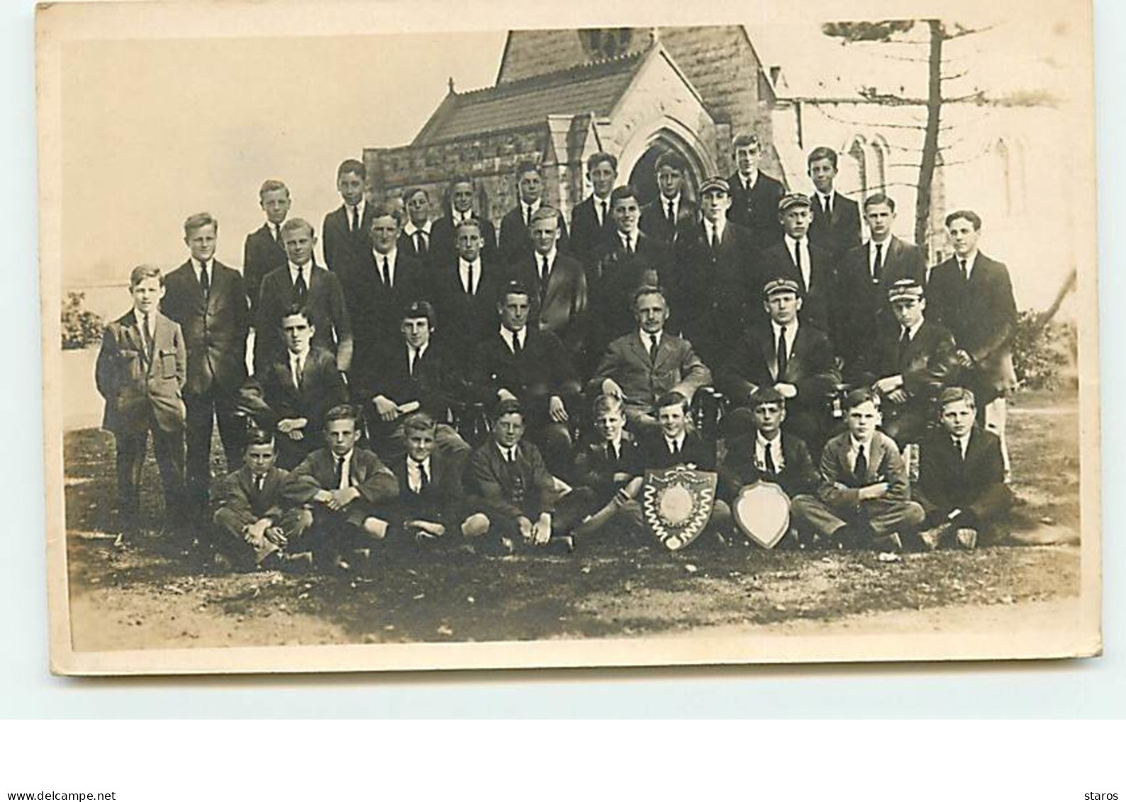 Ile De Man - RPPC -  Photo De Jeunes Hommes - Warburton Photo Douglas - Ile De Man