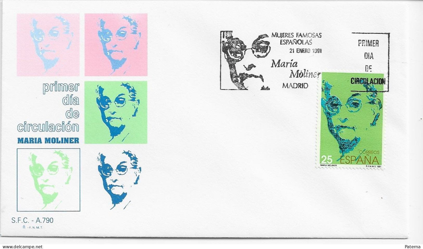 3849   FDC Madrid 1991, Mujeres Famosas Españolas Maria  Moliner - FDC